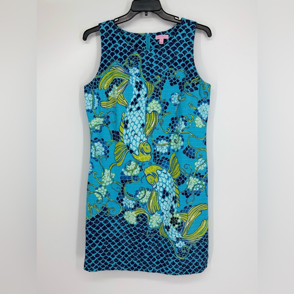 Lilly Pulitzer Stephanie Koi Fish Shift Dress in size 14